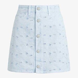 Joe's Jeans Womens Size 26 Eyelet Button Front Millie Denim Mini Skirt Blue $198